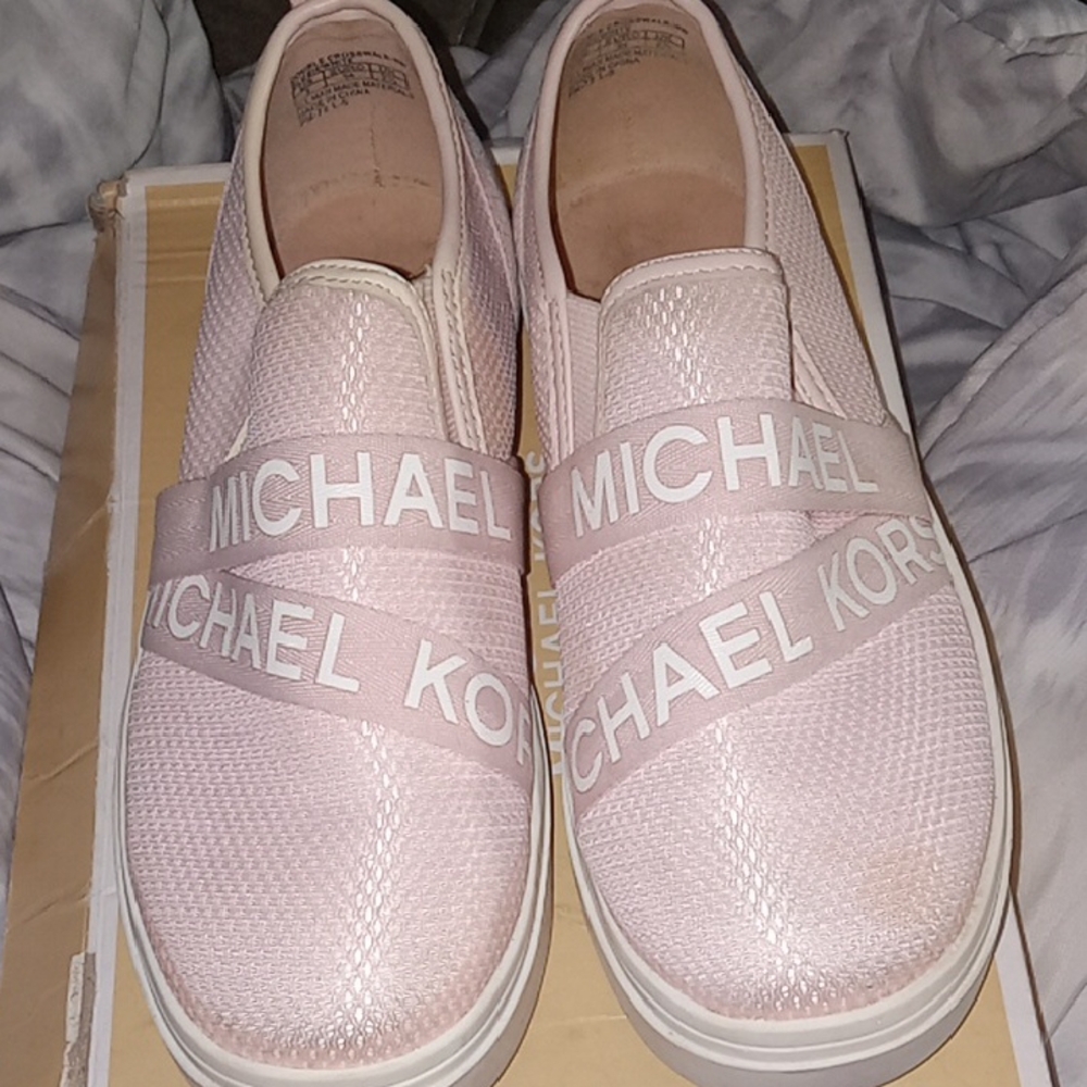 Michael Kors Light Pink Slip-On Shoes